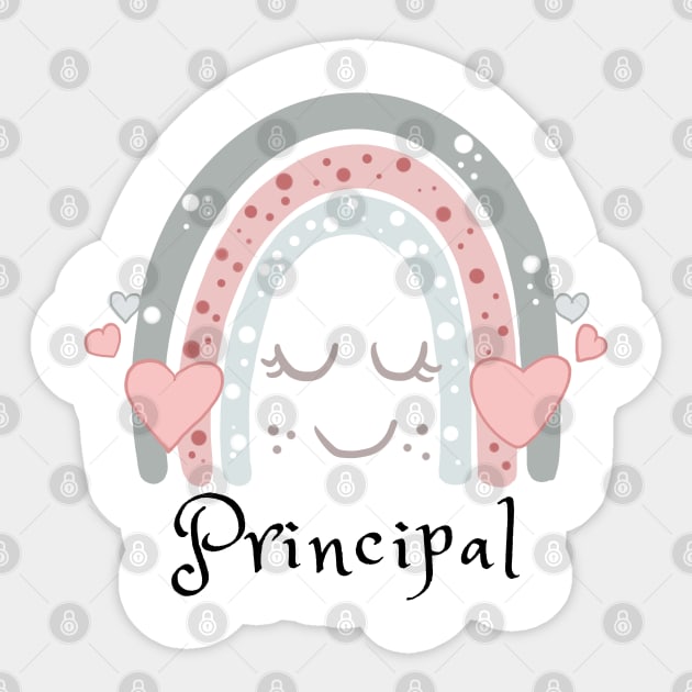 Cute Boho Principal Rainbow Sticker by JustBeSatisfied